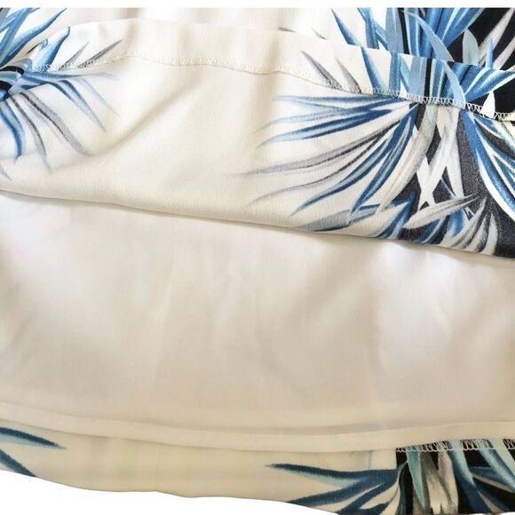 Womens White House Black Market palm print shift cold shoulder dress - Size 8 - Picture 9 of 15